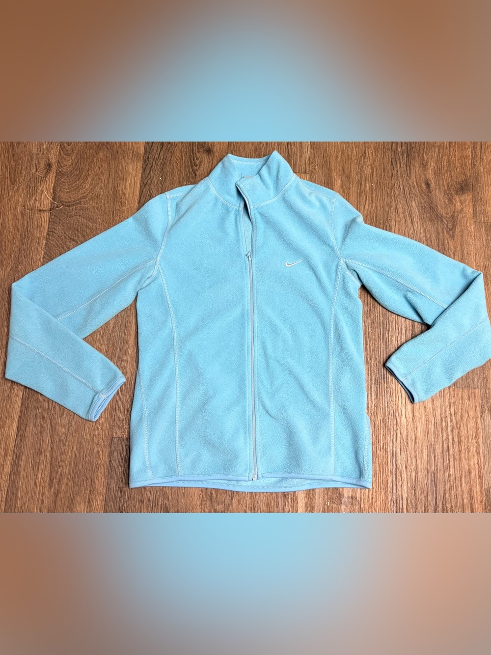 Nike Women's Light blue full zip fleece jacket size s